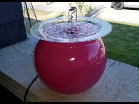 (36) How to: hummingbird/small bird fountain that runs off power banks! (2nd design) - YouTube Solar Powered Hummingbird Fountain, Turkey Baster Hummingbird Bath, Diy Hummingbird Fountain, Hummingbird Water Fountain, Hummingbird Bath Fountain, Hummingbird Bath Fountain Diy, Hummingbird Fountain Bath, Humming Bird Bath, Hummingbird Bath