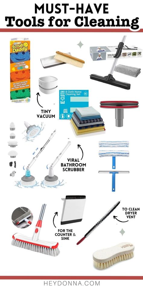 best cleaning tools for home House Cleaning Kit, Cleaning Equipment Tools, Cleaning Tools For Home, Best Cleaning Tools, Home Cleaning Equipment, Home Cleaning Tools, Deep Cleaning Checklist, Professional House Cleaning, Clean Dryer Vent