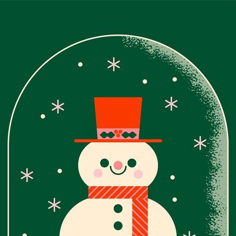 Winter Graphic Design Illustration, Christmas Scene Illustration, Christmas Cookie Illustration, Snowglobe Illustration, Snow Globe Illustration, December Illustration, Holiday Graphic Design, Daniel Clark, Xmas Illustration