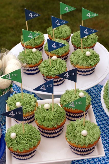 master's golf party ideas | Cool golf cupcakes - Masters party - use ... | Golf Cakes/Father's da ... Golf Birthday Party Ideas, Golf Cupcakes, Golf Theme Party, Golf Cake, Golf Birthday Party, Blue Cupcakes, Golf Party, Golf Birthday, Golf Balls