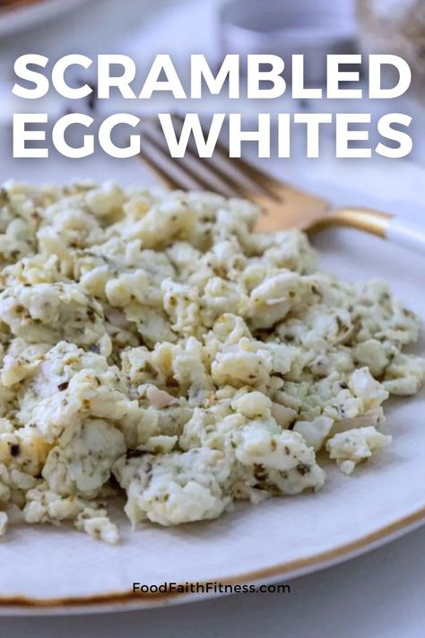 Start your day on a wholesome note with Light & Fluffy Scrambled Egg Whites. Made with only egg whites, they're low in calories but high in protein to keep you satisfied until lunch. Scrambled Egg Whites Recipes, Egg White Scramble Recipes, Low Calorie Egg White Recipes, High Protein Breakfast Egg Whites, Egg White Veggie Scramble, Easy Scrambled Eggs, Egg White Breakfast, Dairy Free Low Carb, Snack Smoothie