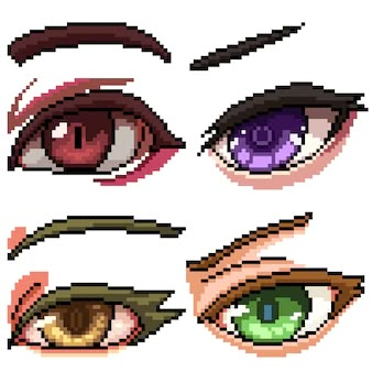 Pixel Eyes Images | Free Vectors, Stock Photos & PSD | Page 3 Pixel Art Eyes, Chibi Pixel Art, Pixel Tutorial, Eyes Images, Art Eyes, Eyes Game, Pixel Characters, Pixel Art Tutorial, Arte 8 Bits