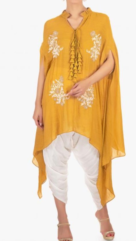 Kaftan With Dhoti Pants, Kaftan With Pants, Kaftan Style Kurti, Kaftan Dress Indian, Kaftan Kurti, Designer Suits For Wedding, Kaftan Design, Salwar Neck Designs, Kaftan Designs