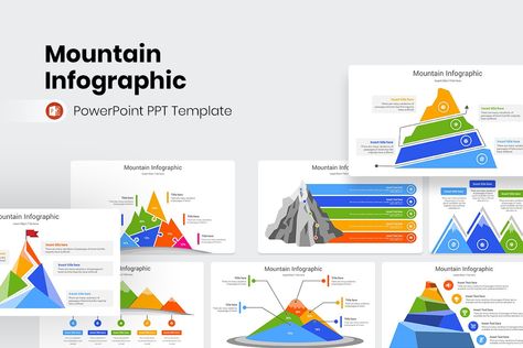 Mountain Infographic PowerPoint Template | Nulivo Market Mountain Infographic, Free Keynote Template, Animal Templates, Infographic Powerpoint, Education Templates, Marketing Process, Visual Metaphor, Type Of Business, Real Estate Templates