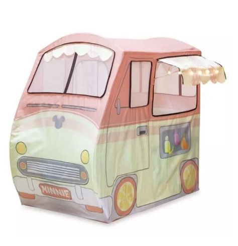 DISNEY STORE MINNIE MOUSE FOOD TRUCK TENT. LIGHTS, PLAY SET NIB plus ACCESSORIES Minnie Mouse Food, Serving Hatch, Wood Tent, Tent Lights, Truck Tent, Tent Lighting, Wooden Accessories, Back To Home, Play Tent