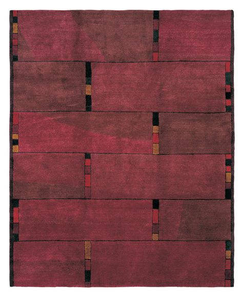 Tufenkian - Tufenkian Setana Inlay Mahogany Area Rug #81432 Tufenkian Rugs, Tibetan Rugs, Rug Studio, Grey Carpet, Carpet Runner, Contemporary Rugs, Rugs And Carpet, Modern Colors, Red Rugs