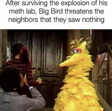 Ernie Und Bert, Sesame Street Memes, Dark Jokes, The Muppet Show, Dark Memes, Big Bird, Some Funny Jokes, Really Funny Memes, Funny Tweets