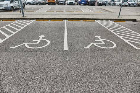 Car park with empty disabled spots royalty free stock image Car Park, Parking Lot, Car Parking, Stock Images Free, Photo Image, Royalty, Royalty Free, Stock Images, Stock Photos