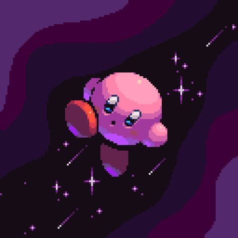 Kirby lost in space ~ ~ ~ #pixelart #kirby #kirbymemes #aseprite #digitalart #digitalartwork #pixelartwork #pixelartist #pixels #pixel #art #ドット絵 Pixel Kirby Widgets, Kirby In Space, Kirby And Hello Kitty, Space Pixel Art, Kirby Icon, Kirby Pfp, Silly Icons, Kirby Memes, Kirby Art