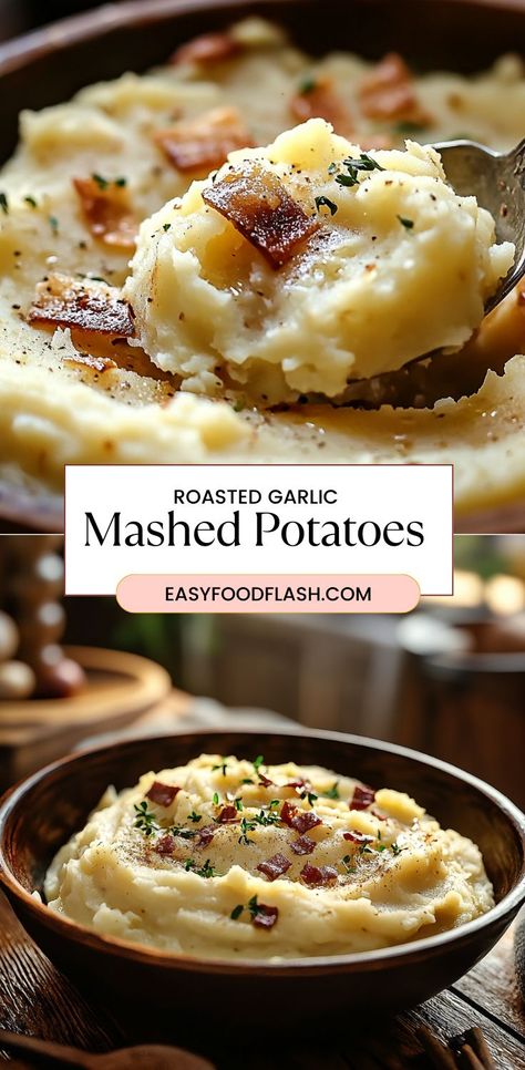 Indulge in the creamy richness of mashed red potatoes blended with the deep, savory flavor of roasted garlic. This comforting side dish is perfect for family dinners and special occasions alike. Red Potato Garlic Mashed Potatoes, Oven Roasted Mashed Potatoes, Red Mashed Potatoes Recipe, Red Potatoes Mashed, Mash Potato Recipes, Garlic Mashed Red Potatoes, Roast With Mashed Potatoes, Red Skin Potatoes Recipe, Garlic Red Mashed Potatoes