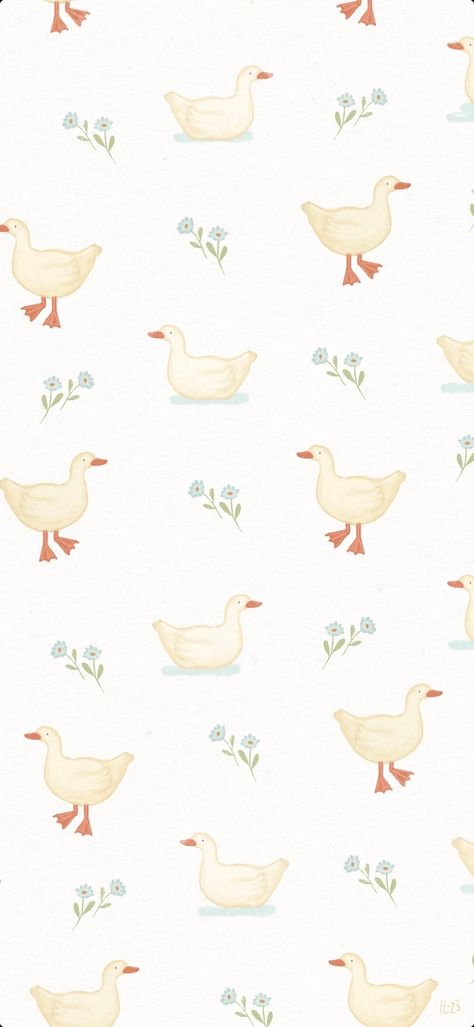 White Duck Wallpaper, Cute Spring Phone Backgrounds, Baby Iphone Wallpaper, Simple Cute Lockscreens, Cutesy Wallpaper Iphone, Fun Ipad Wallpaper, Nursery Background, Duck Wallpaper Iphone, Iphone Wallpaper Birds