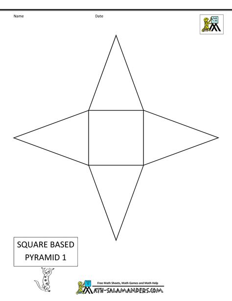 geometry-printables-square-based-pyramid-net-1.gif (1000×1294) Square Pyramid Template, Pyramid Project, Shape Anchor Chart, Square Prism, Maths Project, Diamond Template, 3d Geometric Shapes, Pyramid Shape, Face Template