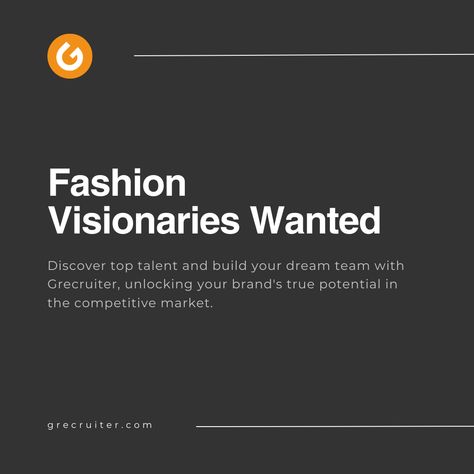 🚀🌟 Scaling up your fashion business and need skilled designers and creatives? 🧵🎨 GRecruiter's industry expertise helps you discover the fashion visionaries your brand craves! #FashionDesigners #TalentAcquisition #GRecruiter #RecruiterLife #RecruitmentSolution #InformedDecisions #gethired #hiretherighttalent #recruitment #recruitmenttips #recruitmentagency #recruitmentservices https://rfr.bz/p6h0kyu Recruitment Company, Recruitment Services, Staffing Agency, Talent Acquisition, Recruitment Agencies, Fashion Business, Business Fashion, The Fashion