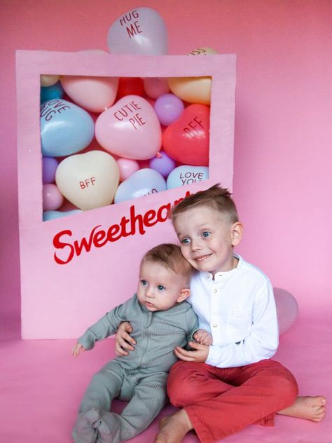 Candy Hearts Valentine's Day Photos Sweet One Valentine Birthday, Valentines First Birthday Photo Shoot, Valentine Theme 1st Birthday Party, Toddler Valentines Day Party, Valentines First Birthday Cake, Sweetheart Party Theme, Valentines Themed First Birthday, Sweet One Valentines First Birthday, One Little Sweetheart Birthday