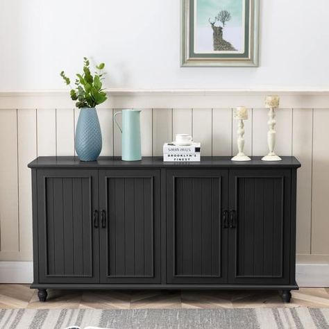 Kitchen Buffet Sideboard Coffee Bar Cabinet Accent Storage Cabinet Server Table - Bed Bath & Beyond - 38397422 Farmhouse Buffet Table, Cabinet Server, Server Table, Entryway Storage Cabinet, Coffee Bar Cabinet, Accent Storage Cabinet, Kitchen Buffet, Buffets And Sideboards, Wide Sideboard