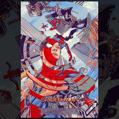 Our Spidey Senses are tingling! Martin Ansin's stunning SPIDER-MAN: HOMECOMING poster is now available for a limited time. Head to mondotees.com to pick up a print! @martinansin Homecoming Posters, Laura Harrier, Marvel Movie Posters, Marvel Posters, Michael Keaton, Spiderman Homecoming, Marvel Wallpaper, Robert Downey, Spiderman Art