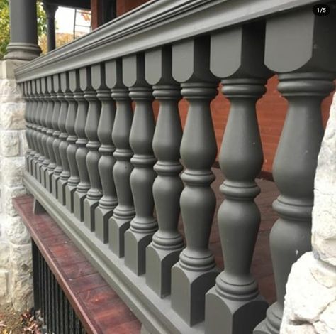 Painted Spindles, Columns Decor, Balustrade Design, Welding Design, Knock Knees, Concrete Block Walls, Cornice Design, House Window Design, Balcony Grill