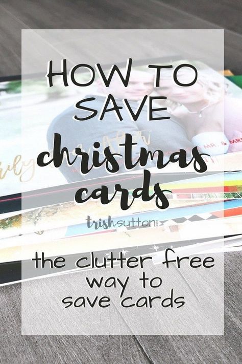 What about that pile of lovely Christmas greetings? I mean you can't just throw them away!! Or can you? How to Save Christmas Cards | No Clutter Way to Save Cards Birthday Catds, Saving Cards, Kwanzaa Gifts, Old Birthday Cards, Old Greeting Cards, Discbound Planner, Christmas Organization, Diy Crafts For Adults, Christmas Card Crafts