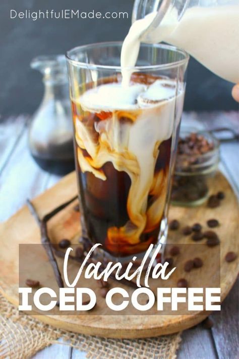 Vanilla Iced Coffee Recipe At Home, Vanilla Ice Coffee Recipe, International Delight Iced Coffee Recipe, Iced Coffee Recipe Keurig, Vanilla Iced Coffee Recipe, International Delight Iced Coffee, Iced Coffee Recipes, Dunkin Donuts Iced Coffee, Drinks Starbucks