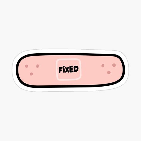 Get my art printed on awesome products. Support me at Redbubble #RBandME: https://www.redbubble.com/i/sticker/Fixed-Band-Aid-by-Binsagar/120422165.EJUG5?asc=u Band Aid Sticker, Plastic Stickers, Coloring Stickers, Eye Catching Colors, Sticker Design, My Art, Awesome Products, Vinyl Sticker, Vinyl