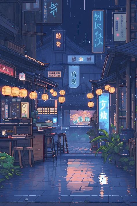 Chill Wallpaper, Tipografi 3d, Pixel Art Landscape, Pixel Art Background, Anime City, Aesthetic Wallpaper Iphone, Arte 8 Bits, 8bit Art, Posca Art