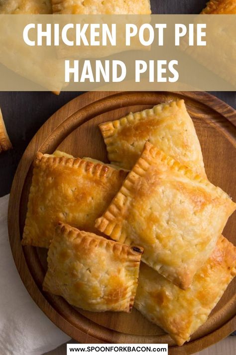 Chicken Pot Pie Turnovers Easy, Chicken Pot Pie Hot Pocket, Freezer Pot Pie Recipe, Chicken Pot Pie For One Person, Handheld Chicken Pot Pie, Freezer Hand Pies, Summer Chicken Pot Pie, Savory Hand Pies Recipes Easy, Chicken Pot Hand Pies