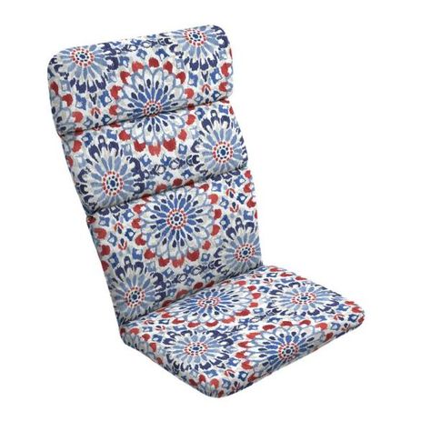 ARDEN SELECTIONS 20 x 45.5 Clark Outdoor Adirondack Chair Cushion TH1F129B-D9Z1 - The Home Depot Outdoor Adirondack Chairs, Adirondack Cushions, Adirondack Chair Cushions, Blue Patio, Rocking Chair Cushions, Patio Chair Cushions, Patio Furniture Cushions, Deep Seat Cushions, Outdoor Rocking Chairs