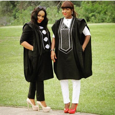 Native Wears For Nigerian Women – Svelte Magazine Female Agbada Styles, Agbada Outfit, Agbada Design, Couples African Outfits, Native Wears, Ghanaian Fashion, African Shirts, African Fashion Women Clothing, Kitenge