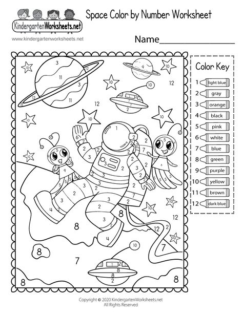 Space Color by Number Worksheet - Free Printable, Digital, & PDF Color By Number Worksheets For Preschool, Space Color By Number Free, Space Theme Worksheets, Planet Worksheets Free Printable, Color By Words Free Printable, Space Coloring Sheets Free Printable, Astronaut Coloring Page Free Printable, Space Worksheets Kindergarten, Coloring Numbers Free Printable