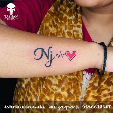 TashanTattoo
AshokTattooWala
S.20. Tirupati plaza
Opp. New bus stand
Near gd modi collage
Palanpur (gujrat)
9586697547
9687533310 Nj Tattoo Letter, Nj Tattoo, N Tattoo, Lettering Tattoos, Krishna Tattoo, Letter Tattoo, Tattoos Infinity, Stylish Tattoo, Shiva Tattoo