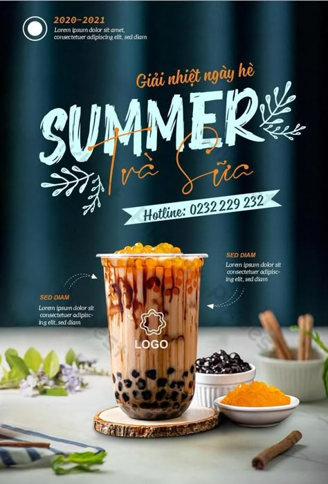 milk tea poster in summer cooling Milktea Poster Design, New Products Poster, New Drink Poster, Boba Tea Poster, Product Poster Ideas, Food Graphic Design Poster Ideas, Poster For Product, Milktea Poster, Poster Boba