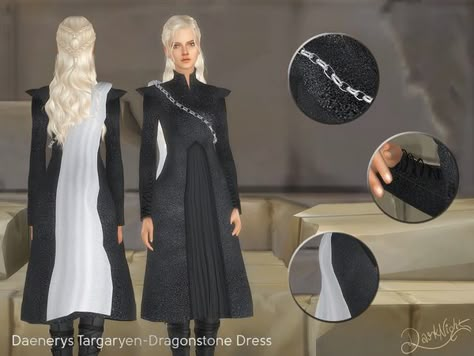 (Emilia Clarke) GOT : Daenerys Targaryen - Dragonstone Dress by DarkNighTt Sims Medieval, Sims 4 Teen, Sims 4 Dresses, The Sims 4 Download, Royal Dresses, Sims 4 Cas, Sims 4 Game, Sims 4 Cc Finds, Sims 4 Clothing