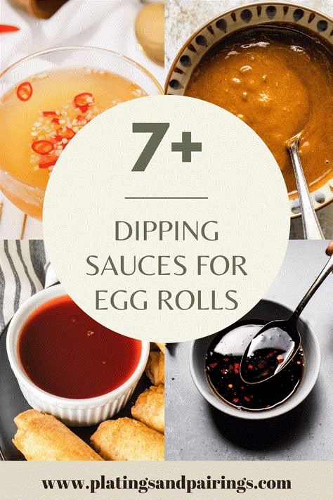 Homemade Egg Roll Dipping Sauce, Healthy Egg Roll Sauce, Wonton Dipping Sauce Recipes, Jerk Chicken Egg Rolls Dipping Sauces, Egg Roll Sauce Recipe Easy, Different Egg Rolls, Chinese Dipping Sauce Egg Rolls, Southwest Egg Roll Dipping Sauce, Plum Sauce For Egg Rolls