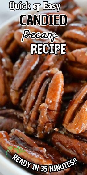 Quick & Easy Candied Pecans Candy Pecans Recipe Easy Stovetop, Homemade Candied Pecans, Candy Pecans Recipe, Candy Pecans Recipe Easy, Pecan Appetizers, Chocolate Covered Pecans Recipe, Glazed Pecans Recipe, Candied Pecans Easy, Easy Candied Pecans