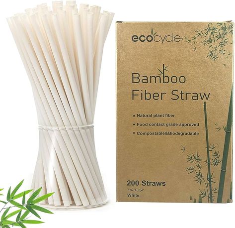 Amazon.com: 7.8" Biodegradable Disposable Bamboo Fiber Straws- 200pcs | Compostable and Biodegradble : Health & Household Bamboo Food, Growing Bamboo, Plastic Free Living, Natural Resource, Fiber Foods, Food Group, Bamboo Fiber, Plant Fibres, Natural Resources