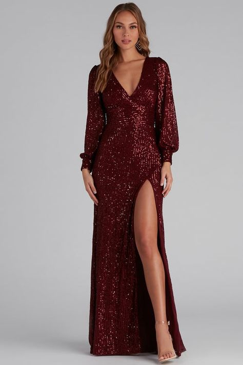 Sequin Dresses | Mini, Midi & Long Sequin Dresses | Windsor Sparkly Maroon Dress, Sequin Dress Bridesmaid, Maroon Sequin Dress, Glitter Bridesmaid Dresses, Sparkly Bridesmaid Dress, Dresses Windsor, Sequin Long Dress, Winter Bridesmaid Dresses, Winter Wedding Guest Dress