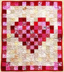 Pumpkin Patch BC Heart Rag Quilt, Quilt Patterns Heart, Valentine Quilt Patterns Free, Square Block Quilt Patterns, Valentines Day Quilt, Grid Quilting, Valentine Quilts, Autumn Sewing, Quilted Wall Hangings Patterns