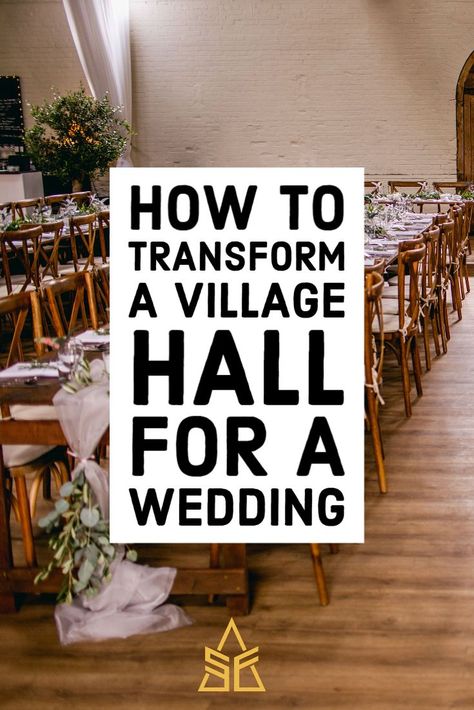 Hall Wedding Decorations Receptions, Indoor Wedding Reception Decorations Diy, Hall Reception Wedding, Hall Decoration For Wedding, Decorating A Hall For A Party, Town Hall Wedding Reception, Diy Wedding Hall Decorations, Community Hall Wedding Decorations, Decorating A Hall For A Wedding