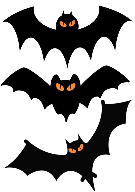 Halloween decoration print template - beautiful DinA4 template to print out. Make your own Halloween decorations: garlands, window decorations, table pictures, lamp decorations, etc. use your creativity  - it's so simple, everyone can do it. Use this template to print out on regular paper. Glue the back of the printout with black card paper and cut it out. Now all you have to do is put them together as a garland or simply hang them up individually. The very special Halloween decoration is ready! Halloween Decorations Bats, Cheap Halloween Crafts, Strašidelný Halloween, Printable Halloween Decorations, Simple Halloween Decor, Moldes Halloween, Imprimibles Halloween, Dekorasi Halloween, Halloween Bat Decorations