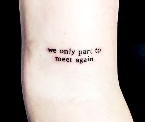 Honoring Loved Ones Tattoo, Expect The Unexpected Tattoo, Dead Best Friend Tattoo, Breakup Tattoos For Women, Selfish Tattoos, We Only Part To Meet Again Tattoo, Best Friend Memorial Tattoos, Until We Meet Again Tattoo, Clock And Rose Tattoo