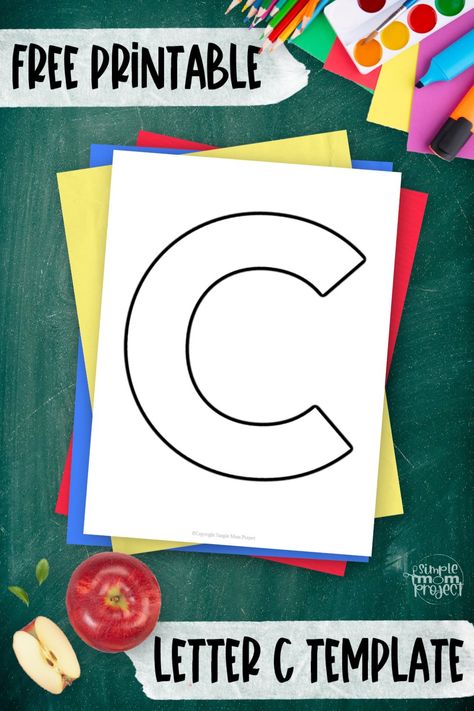 What a creative approach to learn about uppercase and lowercase letters by including arts and crafts and other fun activities. Include this printable uppercase letter C template in your learning … Free Printable Uppercase Letter C Template Read More » The post Free Printable Uppercase Letter C Template appeared first on Simple Mom Project. Letter C Template, Letter S Template, Letter C Preschool, S Template, Simple Mom Project, Letter C Activities, Letter C Crafts, Letter E Craft, Alphabet Crafts Preschool