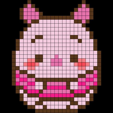 UFUFY - PIGLET Perler Bead Pattern | Bead Sprites | Characters Fuse Bead Patterns Piglet Perler Beads, Pixel Art Pattern Characters, Winnie The Pooh Perler Beads, Winnie The Pooh Pixel Art, Pixel Art Disney, Pixel Art Stitch, Pixel Art Maker, Easy Graffiti Drawings, Piskel Art