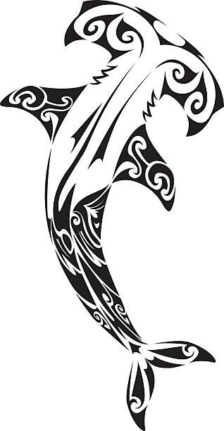 49 Hammerhead Shark Illustrations & Clip Art - iStock Hawian Style Tattoos, Hammer Shark Drawing, Hammer Head Shark Drawings, Hammer Head Tattoo, Shark Head Tattoo, Hammer Shark Tattoo, Hammer Head Shark Tattoos, Hammerhead Tattoo, Hai Tattoo