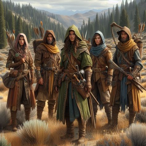 Image Creator Group Of Adventurers Art, Group Of Warriors, Dnd Ranger, Wood Elves, Adventure Inspiration, D&d Dungeons And Dragons, Dungeons And Dragons Homebrew, Amazing Drawings, Fantasy Warrior