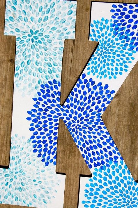 Greek Letters Painted, Handprint Christmas, The Letter K, Little Crafts, Sorority Crafts, Painted Letters, Kappa Delta, Letter K, Custom Hand Painted