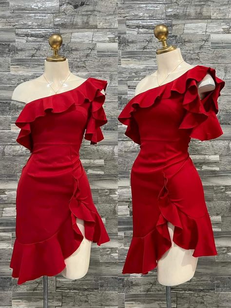 Mini Birthday Dress, Red Homecoming Dresses Short, Red Homecoming Dress, Hot Prom Dress, Homecoming Dress Short, Clueless Outfits, Red Homecoming Dresses, Denim Skirt Women, Dress Aesthetic