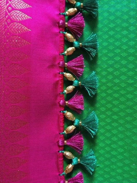 Pin by Saraahuja on Tassels | Saree tassels designs, Saree kuchu designs, Saree kuchu new designs Sadi Gonde Designs, Sarry Kuchu Design, Saree Pallu Tassels, Pallu Tassels Designs, Pallu Kuchu Designs, Tassels For Saree Pallu, Kuchu Designs Saree, Saree Kuchu Designs Latest, Tassels For Saree