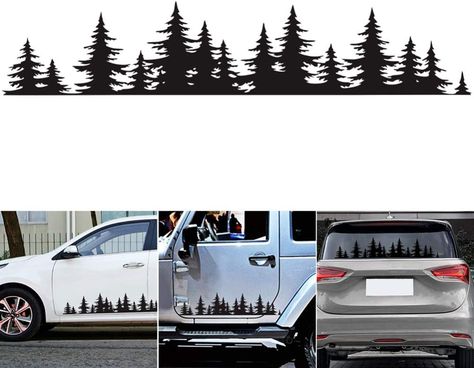 Trailer Redo, Window Graphic, Decals For Cars, Suv Jeep, Pine Tree Forest, Mountain Decal, Ford Suv, Truck Tailgate, Pine Trees Forest