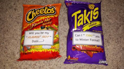 Hot Cheetos Valentine Ideas, Prom Invites, Prom Posters, Cute Homecoming Proposals, Cute Prom Proposals, Dance Proposal, Hoco Proposals Ideas, Hoco Proposals, Prom Proposal