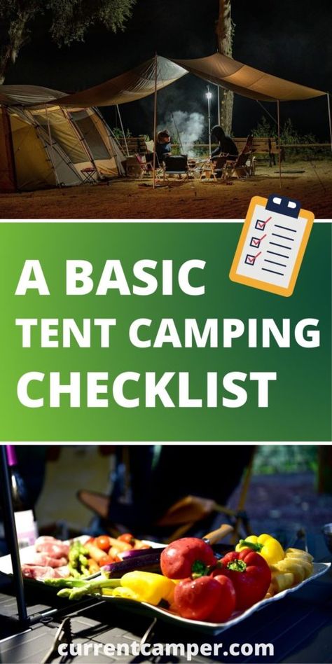 First Time Tent Camping Checklist, Basic Camping Essentials, Tent Camping Essentials, Camp Checklist, Tent Camping Checklist, Basic Camping Checklist, Camping Heater, Camping Necessities, Camping Gear Survival